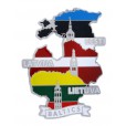 Magnetas Baltics su Baltijos šalių kontūrais ir vėliavomis
